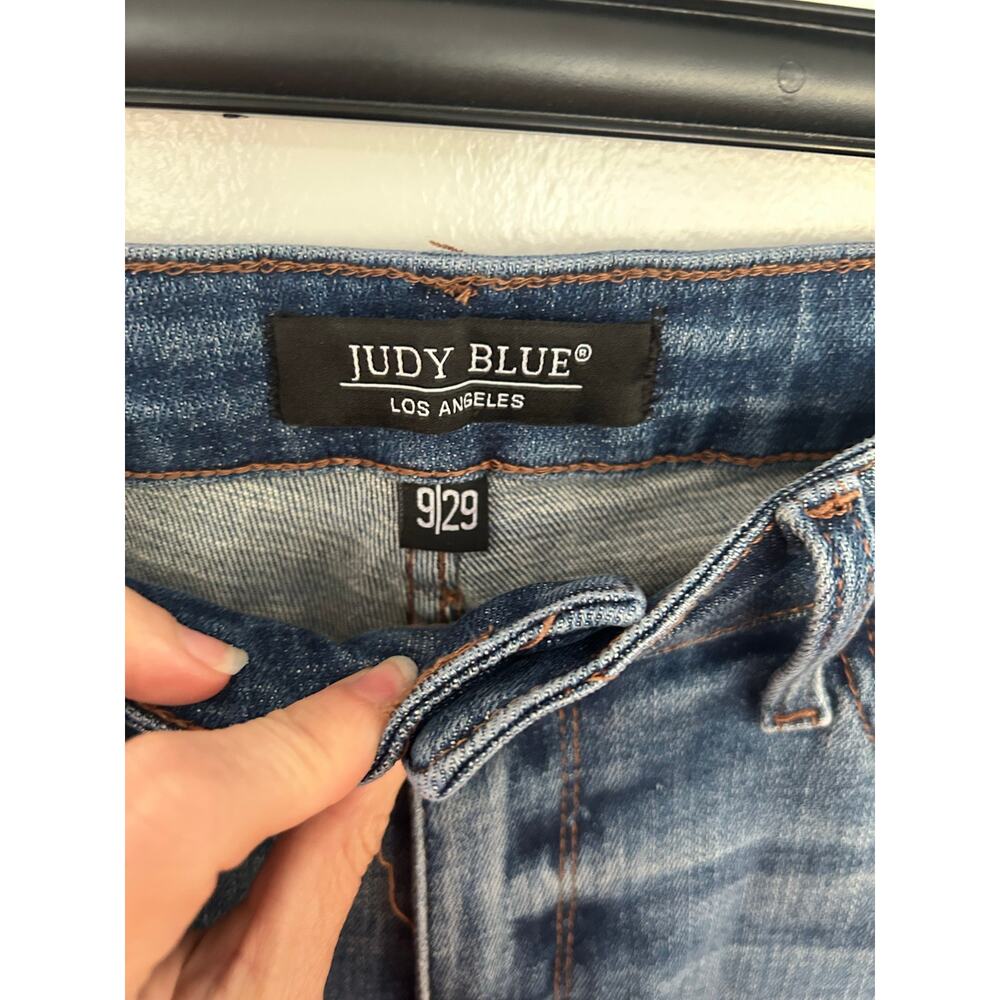 Judy Blue Wide Leg Medium Wash Blue Jeans Women's 9/29 (Actual 31) XC Fast Ship - Picture 10 of 10